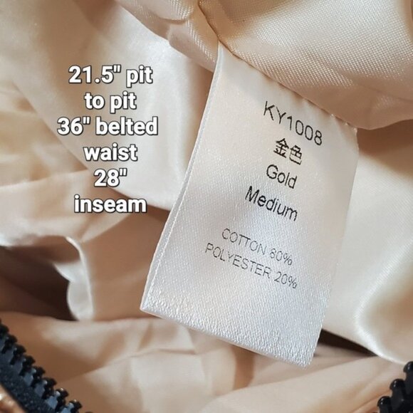 Women's Puffer Waterproof Snow Suit Faux Fur Hood Hood Size M NWOT Zip Legs Belt - Picture 6 of 7